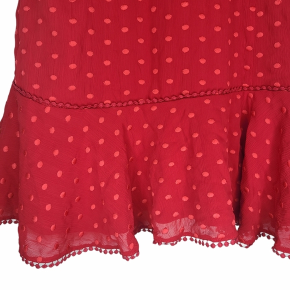 Keepsake The Label Deep Love Polka Dot Crimson Red Dress 30180661 Large NWT - Picture 5 of 11